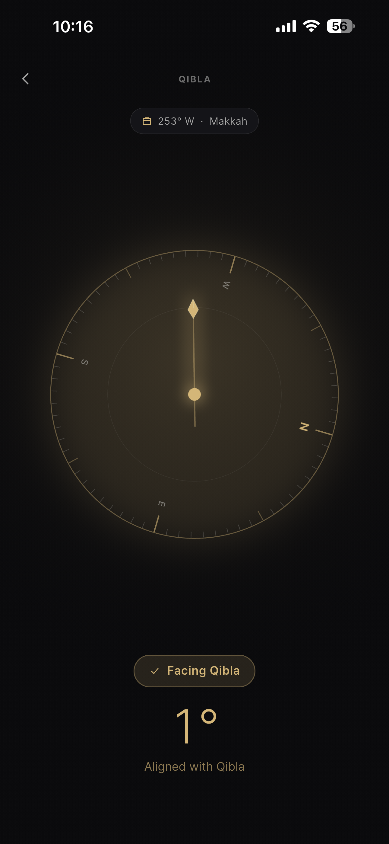 Qibla compass